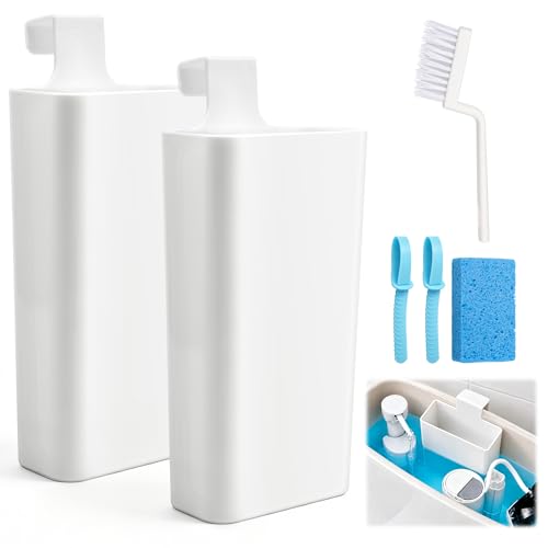 2Pcs Hanging Toilet Tank Tablet Holder Fits Most Standard Tanks