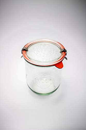 Tulip Jar Rubber Sole & Two Metal Clamps Food Storage Jar Round Preserve Container Clear Preserving Seal Wire Clip Fastening Kitchen Canning Cereal Sugar Beans Spice - 33.8 fl. oz Single 1 liter - view 6