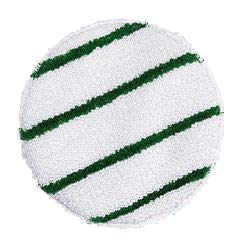 Low-Profile Carpet Bonnet with Green Scrubber Strips - Perfect for Hardwood, Area Rugs, and Thick Carpet - and Rotary Floor Brushes & Pad Drivers - 19" (Pack of 1)