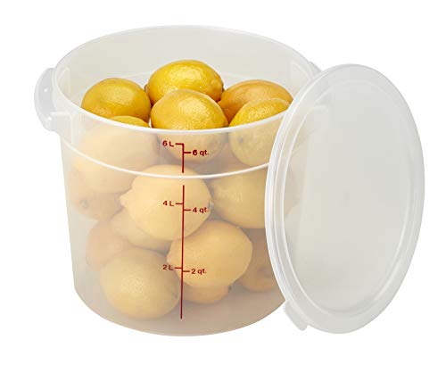 6Qt BPA-Free Food Storage Containers with Lid – in Opaque Commercial Grade Plastic- Ideal for Pantry & Fridge Organization, Baking & Mixing Dough, Industrial and Kitchen Use - view 4