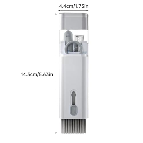 7 in 1 Laptop Cleaning Kit Keyboard Cleaner,Computer Tech Cleaning Brush,Earbuds Camera PC Monitor Screen Cleaner Computer Clean Tools Kit Corner Gap Duster Keycap Puller(Grey) - view 2
