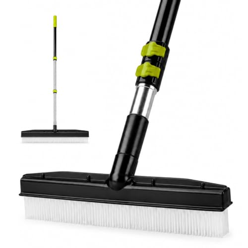 Room Groom Carpet Rake and Groomer with Telescoping 54 Inch Adjustable Handle, Portable Design, Carpet Brush Ideal for Pet Hair, Refreshing High Pile Carpets, Rugs, and Artificial Turf
