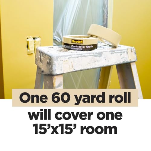 Painter's Tape Contractor Grade,1.88 in x 60.1 yd Rolls, 3 Pack - view 4