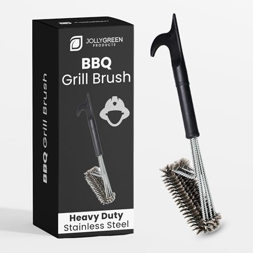 Heavy Duty Grill Brush for Outdoor Grill – Safe Grill Brush Designed by Firefighter | Barbecue Grill Brush & BBQ Brushes for Grill Cleaner | Durable & Safe for All Grates