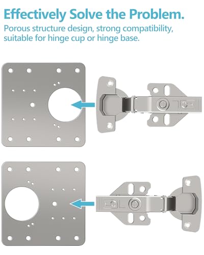 2 pcs Soft Close Cabinet Hinges + 4 pcs Hinge Repair Plates+Screws - view 5