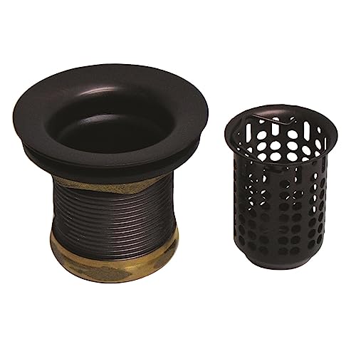 D218-12 Junior Bar and Laundry Sink Drain Assembly with Removable Strainer Basket, Oil Rubbed Bronze - view 4