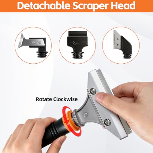 4 in 1 Caulking Tool Kit, Multi-Function Caulk Remover Tool(Orange) - view 7