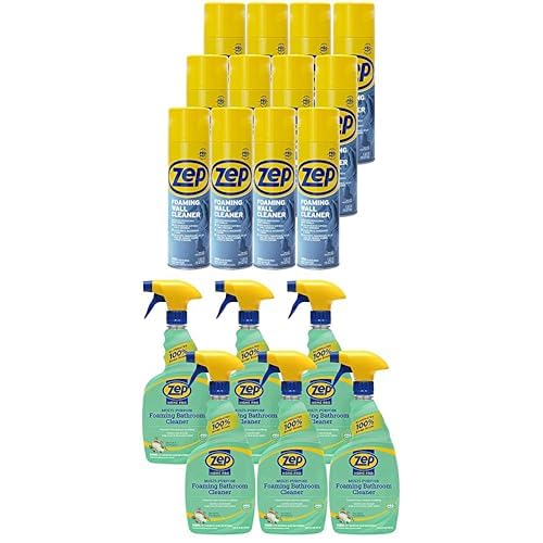 Foaming Wall Cleaner Home Pro Multi-Purpose Foaming Bathroom Cleaner - ZUFWC18 18 oz (case of 12) & R53106 32 oz (Case of 6) - Removes Stains Without Damaging Finishes & Removes Soap Scum