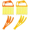 4 Pcs Blind Cleaner Duster Tool, 7-Finger Dusting Cleaner Tool for Window & Air Vent, Washable Handheld Microfiber Duster Blinds Air Conditioner Fan Keyboard Duster Dirt Tool