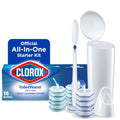 ToiletWand Toilet Cleaning Kit, 1 Starter Kit with 16 Refill Heads
