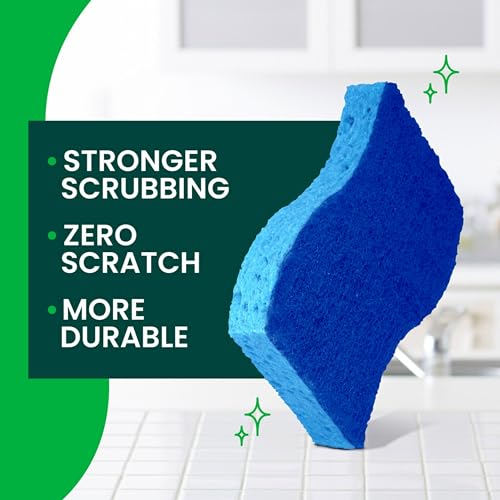 Zero Scratch Scrub Sponge, 6 Kitchen Sponges for Cleaning Around the Home, Bathroom & More, Scratch-Free Dish Scrubber, Multi-Surface Safe, Best for Nonstick Pots and Pans, (Pack of 2) - view 4
