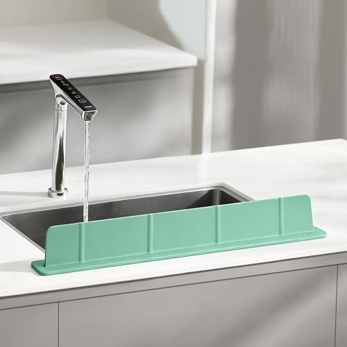 Silicone Sink Splash Guard with Strong Suction Cups, Yellow, 20 in - view 8