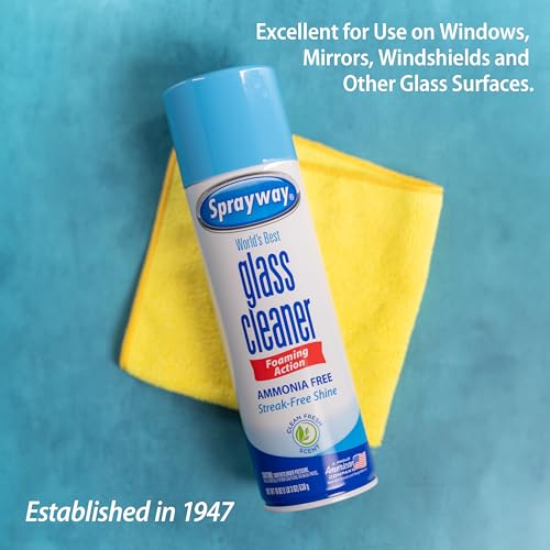 Glass Cleaner Foaming Aerosol Spray, 19oz, Pack of 2 | Ammonia-Free, Streakless, Fast-Acting | Cleans & Polishes Glass Surfaces | Fresh Scent, Removes Fingerprints, Dust, Dirt, Smoke Film - view 5