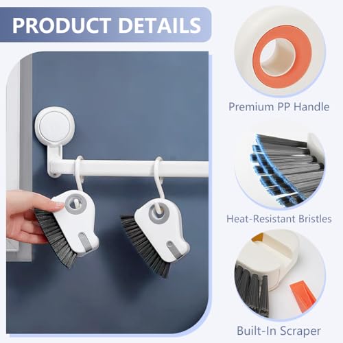 2 in 1 Groove Cleaning Brush, Window Track Cleaning Tools (Gray) - view 3