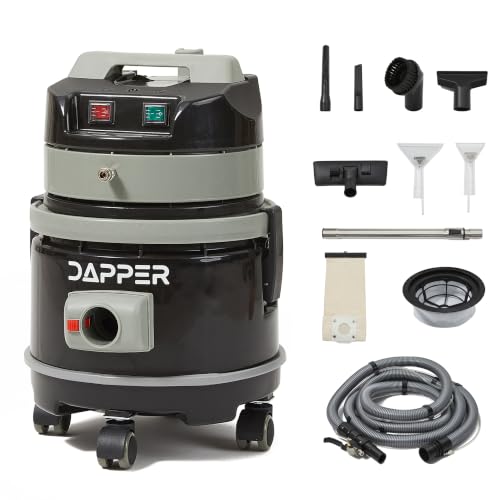 Commercial Wet/Dry Vacuum Cleaner with Cold Water Extraction System, Complete Accessory Kit for Carpet, Upholstery & Hard Floor Cleaning, 1 Gal. Solution Tank, 3 Gal. Recovery Tank
