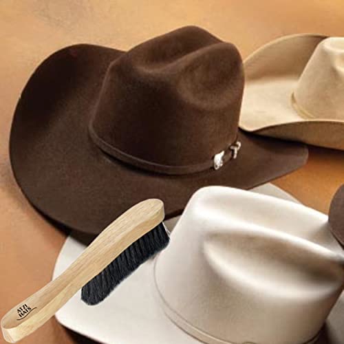 Fedora Hat Brush Lint Remover Duster Brushes for Felt Hats 100% Horse Hair (Black) Wood Brush - view 4