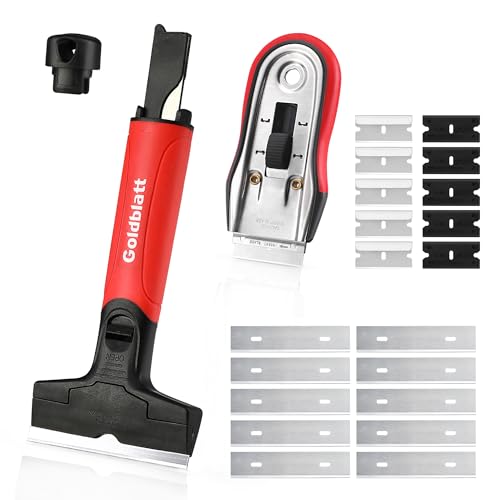 2 Piece Razor Scraper Tool with 20-piece Blades, Razor Holder