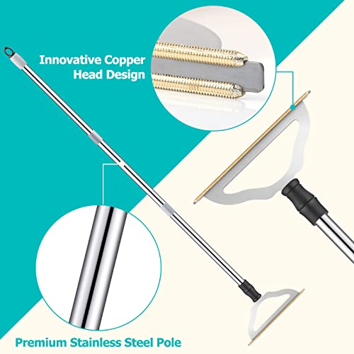 Carpet Rake for Pet Hair Removal - Reusable Pet Hair Remover for Carpet Long Handle, Advanced Dog Hair Broom, Cat Fur Brush, Lint Remover Scraper for Carpets, Rugs, Mats, Couch, Furniture - view 2