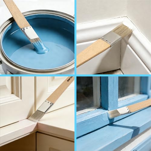 King Origin Trim Paint Brushes Set of 4-0.25" 0.5" 0.7" 1" Slant - view 6