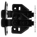 Black Cabinet Door Hinges Concealed Hardware Stainless Steel 2pcs