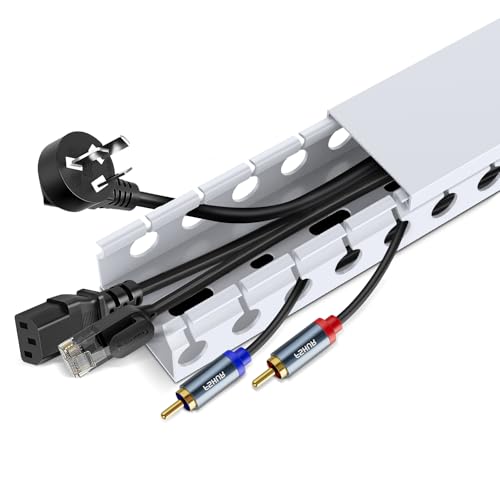 Cable Raceway Kit 77in Under Desk Wire Cover Organizer 5-Pack - view 2