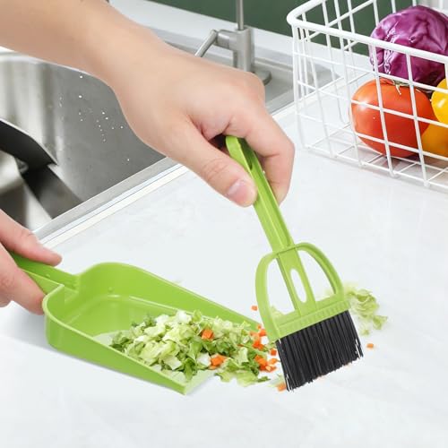 Mini Broom and Dustpan Set 6 Pack Desktop Broom and Dustpan Combo for Home Office Cleaning Brush for Keyboard Windowsill Counter Compact Handheld Sweeping Tools - view 4