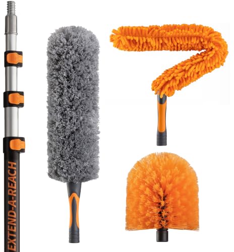 20 Foot High Reach Duster Kit with 4-12 ft Telescopic Extension Pole