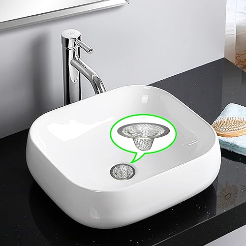 1.0" Small Drain Strainer, Sink Drain Hair Catcher, Bathroom Sink Drain Strainer, 2PCS Drain Mesh Baskets for Laundry, Mop Pool, Utility, Slop, RV Sink, Stainless Steel Drain Filter - view 5