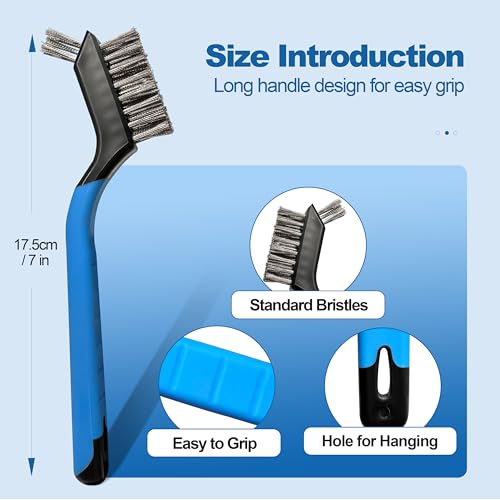 Mini Wire Brush Set 6Pcs with Stainless Steel Wire - view 2