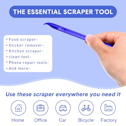 9 Pcs Cleaning Scraper Tool Detailing Picks Non Scratch, Black - view 4