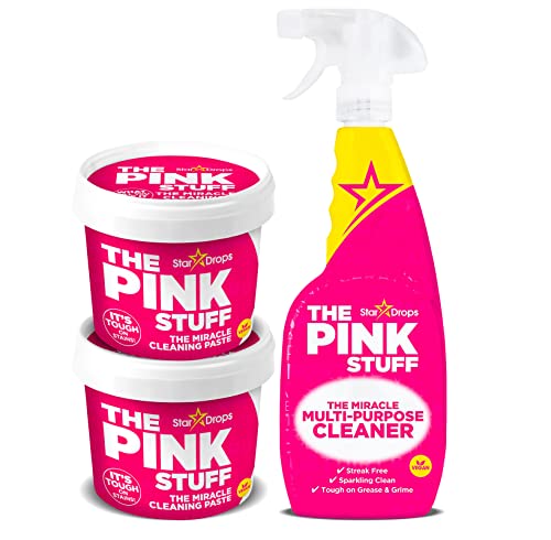 The Pink Stuff - The Miracle Cleaning Paste and Multi-Purpose Spray Bundle (2 Cleaning Paste, 1 Multi-Purpose Spray)