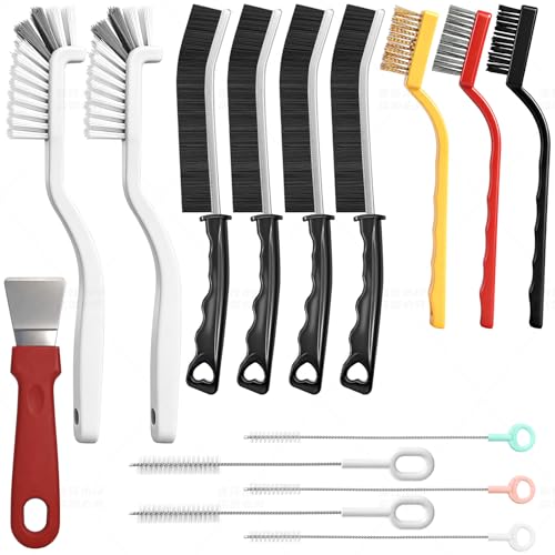 15Pcs Hard Bristle Crevice Cleaning Set,Grout Cleaner Brush,Deep Cleaning of Kitchens and Bathrooms' inaccessible Corners and Recesses