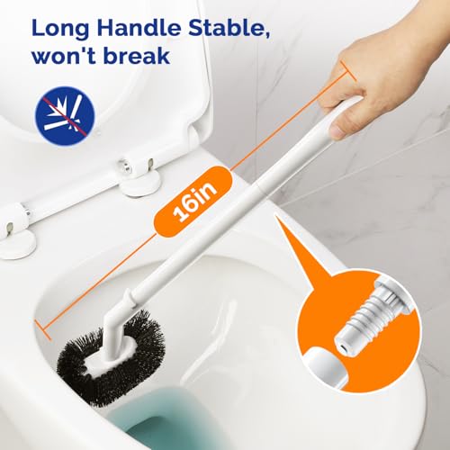 Toilet Plunger Brush Set: Curved Bristles Design for Deep Cleaning - view 4