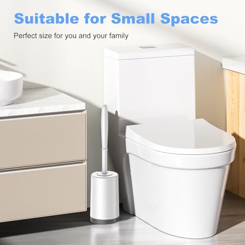 S-Shaped Toilet Brush and Holder Set-Stainless Steel and Plastic Combo - view 4
