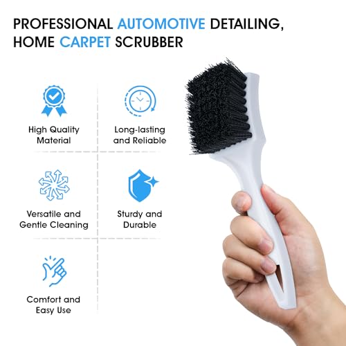 Deep Clean Scrub Brush for Carpet Mats, Black, 8.5" - view 3