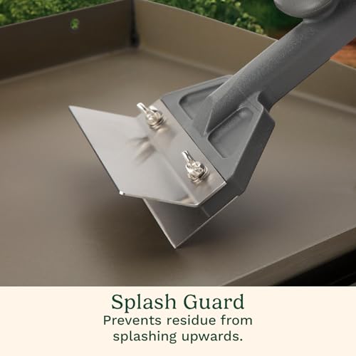 Griddle Scraper, 6" Stainless Steel Blade, Splash Guard - view 4