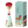 Dolls Dish Brush with Holder for Dishes - Green, Red