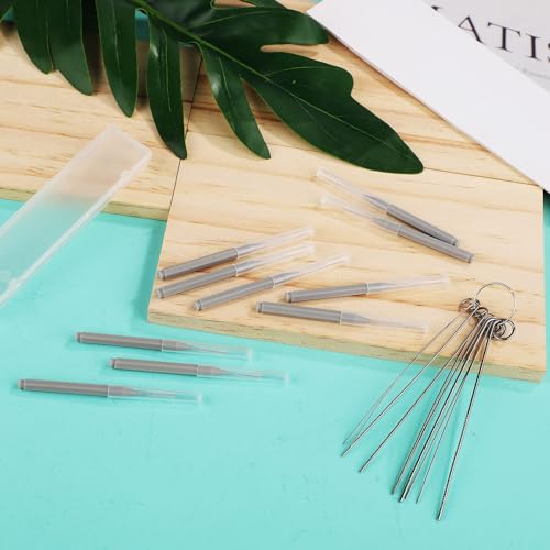 10pcs Shower Head Cleaners, with 10pcs Needle Picks Anti-Clogging Shower Head Cleaning Brush Tiny Crevice Cleaner Tool for Small Holes Gaps Nozzle Window Slot Household Bathroom (Gray) - view 3
