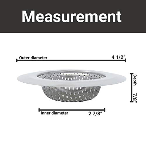 2 Pack Stainless Steel Sink Strainers, 4.5" Kitchen Drain Strainer Baskets - view 5