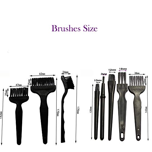 Small Anti Static ESD Safe Cleaning Dust Brush Kit for Phone Computer Keyboard Laptop Screen Camera Lens,ESD Precision Plastic Tweezers Set,Microfiber Cleaning Cloths,Air Blow Cleaner - view 3