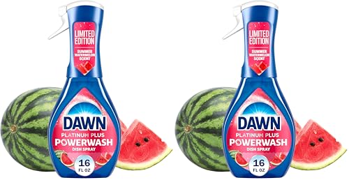 Powerwash Spray, Dish Soap, Dishwashing Liquid, Summer Watermelon, 1 Starter Kit, 16 Fl Oz (Pack of 2)