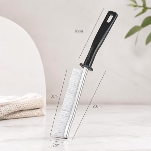 (White 4 Pack Hard Bristle Gap Cleaning Brush Set, Tile Grout Cleaner Tool for Bathroom Kitchen Sink Toilet, Narrow Track Groove Scrubbing Brush with Handle - view 2