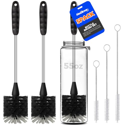 6 Pack Bottle Brush 14" Stainless Steel Straw Cleaner Brush,Yellow - view 6