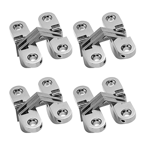 1-3/4" Hidden Hinge Stainless Steel 180 Degree, 4pcs