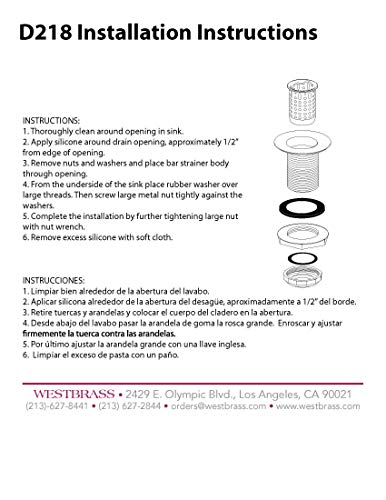 D218-12 Junior Bar and Laundry Sink Drain Assembly with Removable Strainer Basket, Oil Rubbed Bronze - view 6