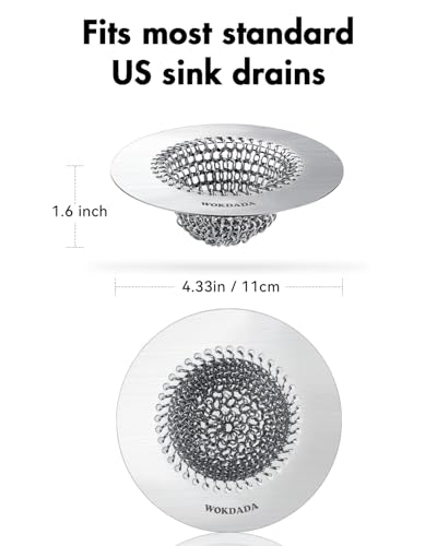 Reversible Kitchen Sink Drain Strainer, Anti-Clog Flat Edge Design - view 5