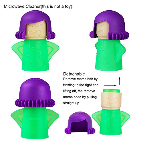 Angry Mama Microwave Cleaner, Vinegar and Water Steam Tool (Green) - view 2