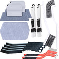 16PCS Crevice Cleaning Brush Set - Multi-Purpose Grout Cleaner Brush for Deep Cleaning Gap, Hard Bristle Scrub Brushes Tools, Cleaning Supplies for Household Use,Window, Kitchen, Bathroom
