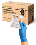 Blue Individually Wrapped 5 Mil Nitrile Gloves Medium, 50 Packs