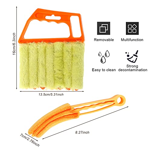 2Pcs Window Venetian 7 Finger Dusting Cleaner Tool and 1Pc Window Blind Cleaner Duster Brush Hand-Held Window Shutters Venetian Shades Brush for Air Conditioner Duster Dirt - view 5